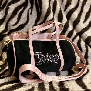 Black and Pink Juicy Couture Barrel Bag